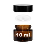 Prime Mini Cam Kavanoz, 10 ml Hacimli, Sızdırmaz Kapaklı, Krem ve Kozmetik Saklama Kutusu, Lip Balm 6 Adet - 0 - 249 ml