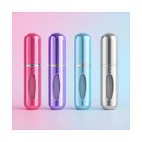 Prime Mini Doldurulabilir Parfüm Şişesi – Taşınabilir Seyahat Boy Atomizer Cep Sprey Seti, Pompalı Dolum Kabı, Kompakt, Sızdırmaz ve Dayanıklı Tasarım (Modern, 4 Adet-Siyah, Gümüş, Lacivert, Lila) - Option-1 - 00