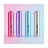 Prime Mini Doldurulabilir Parfüm Şişesi – Taşınabilir Seyahat Boy Atomizer Cep Sprey Seti, Pompalı Dolum Kabı, Kompakt, Sızdırmaz ve Dayanıklı Tasarım (Modern, 4 Adet-Siyah, Gümüş, Lacivert, Lila)