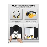 Prime Mini Resim ve Fotoğraf Stüdyosu Işık Kutusu 40CM x 40CM Fotoğraf Çekim Çadırı Taşınabilir Katlanabilir +6 Çeşit Küçük Ürünler Için Çift Taraflı Renkli Arka Planlar - -