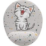 Prime Minik Kedi Bilek Destekli Mouse Pad - Option-1 - 0002 - Beyaz