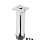 Prime Mobilya Kanepe Koltuk Çekyat Yükseltme Ayağı Tablalı Krom Metal 15 cm 4 Adet - Option-1
