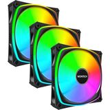 Prime Montech AX120 Pro Argb Pwm 120MM Fan 3'lü Paket, Üst Düzey, 360° Argb Aydınlatma, Tüfek Tipi Yatak, Sessiz Düşük Gürültü, 600–1600 Rpm, Fan Göbeği Dahil, Siyah Renk - 0 - Siyah