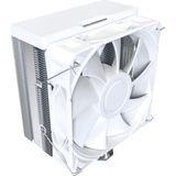 Prime Montech NX400 - Cpu Hava Soğutucu, Tek Kule, 4 Gelişmiş Isı Borusu, 52-Fin Isı Emici, E28, 120MM Fdb Statik Basınçlı Fan, 28MM Fan Kalınlığı, Köşe Kapağı Ayak Pedleri, Parlak Üst Kapak - Beyaz - 0 - Siyah