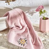 Prime Nakışlı %100 Pamuk Havlu Pudra 30X50 cm - 001-Beyaz - Option-1