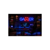 Prime Neon GAMER Neon Tabela Oyun Odası Dekoru Oyuncu Hediyesi 60x15 cm Adaptör Dahil.