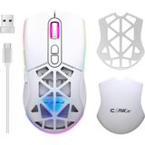 Prime Nexus Air Kablosuz 10000 Dpi Pixart PMW3325 Sensör Makro Yazılımlı & Değiştirilebilir Kapaklı Rgb Kablosuz Gaming Mouse - Beyaz