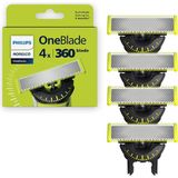 Prime Norelco Oneblade 360 Bıçaklar, Oneblade Elektrikli Tıraş Makinesi ve Düzeltici Için Orijinal Yedek Bıçaklar, 4'lü Paket, QP440/80 - Option-1
