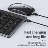 Prime Onezero Kablosuz Türkçe Klavye Mouse Set Şarjlı Klavye Mouse 2.4g USB Dongle ve Bluetooth Bağlantılı Ergonomik Tasarım Kablosuz Keyboard Fare Titanyum Renk ZR609