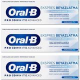 Prime Oral-B Pro 3D Advanced Ekspres Beyazlatma Ferah Parlaklık Diş Macunu 75 ml 3lü Paket - Option-1