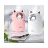 Prime Oto ve Ev Kedi Karakterli Rgb Ledli Hava Nemlendirici Buhar Makinesi Pembe