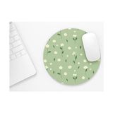 Prime Papatyalar - Yuvarlak Mouse Pad, 19,50 cm - Option-1 - 0002 - Beyaz