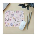 Prime Pastel Çiçekler Pembe Zemin - Dikdörtgen Mouse Pad, 17,5 cm x 19,50 cm - Option-1 - 0002 - Beyaz