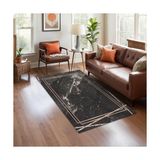 Prime Pazera Kadife Kaymaz Pamuk Tabanlı Yıkanabilir Antibakteriyel Salon Halısı 160X230 - 374-Yeşil
