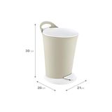 Prime Pedallı Çöp Kovası 6 Lt Latte - 000-Siyah - Option-1