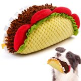 Prime Pets Peluş Taco Köpek Oyuncağı, Yiyecek Köpek Oyuncağı, Küçük Orta Büyük Köpekler için Doldurulmuş Köpek Çiğneme Oyuncakları, Köpek Doğum Günü Oyuncakları