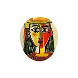 Prime Picasso Şapkalı Kız Bilek Destekli Mouse Pad - Option-1 - 0002 - Beyaz