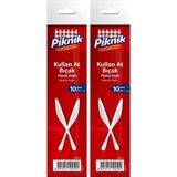 Prime Piknik Plastik Bıçak 10'lu - Kestane Akaju - Option-1