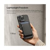 Prime Pitaka Magsafe Cüzdan, Ince Kartlık, Telefon Cüzdanı 17/16/15/14/13/12 ile Uyumlu, Aramid Elyaf Dokuma, Siyah/gri (Dimi) - Option-1