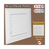 Prime Plastik Menfez 35X35 cm Banyo / Wc Havalandırma Menfezi Panjur