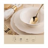 Prime Porselen Ilay 26 Parça 6 Kışılık Yemek Takımı - 1/100 Toz Ceviz