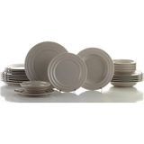 Prime Porselen Pearl Tuvana 6 Kişilik 24 Parça Yemek Takımı Bej - 1/100 Toz Ceviz
