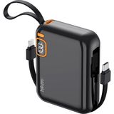 Prime Power Duo 10.000 Mah 20W, Pd 20W Hızlı Şarj Destekli, Type-C ve Lightning Kablolu Powerbank, Siyah - Option-1