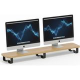 Prime Prexua Upster Ahşap Monitör Standı - Ergonomik Monitör Yükseltici (Safir Meşe - Siyah Ayak, Xlarge) - 1BW-Beyaz