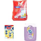Prime Pril Duo Power Experts Kirece Karşı Etkili Bulaşık Makinesi Tuzu + Bref Wc Power Aktiv Limon Duo Pack 2'li + Vernel Aroma Therapy 50 Yıkama - Option-1
