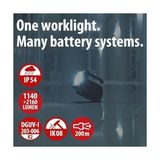 Prime Profesyonel Serisi Multi 20 Watt 18 Volt Tüm Bataryalarla Uyumlu IP54 Lisanslı 1140+2160 Lümen Işık Gücüne Sahip LED Projektör - 0,5 W - Altın