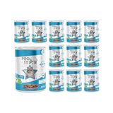 Prime Prostar Yetişkin Kedi Balıklı ve Jöleli Konserve Mama 400 gr x 12 Adet - Option-1