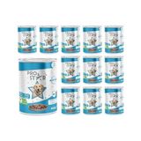 Prime Prostar Yetişkin Köpek Balıklı ve Jöleli Konserve Mama 400 gr x 12 Adet - Option-1