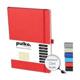 Prime Pulko Notebook Not Defteri, 16X24CM, Termo Deri, 224 Sayfa, Çizgili, 041, Kırmızı - -- - Option-1