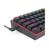 Prime Redragon K617-RGB 16,8 Milyon Rgb Aydınlatma, Red Switch Fizz%60 Q Türkçe Kablolu Mekanik Oyuncu Klavyesi Siyah - Option-1 - 001-Renkli