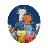 Prime Renkli Sevimli Kediler Mouse Pad - Option-1 - 0002 - Beyaz