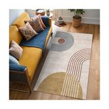 Prime Reyaz Kadife Kaymaz Pamuk Tabanlı Yıkanabilir Antibakteriyel Salon Halısı 140X200 - 374-Yeşil