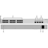 Prime S220S-24LP4JX 24 Port 2.5g Yönetilebilir Gigabit Switch - Option-1 - Beyaz