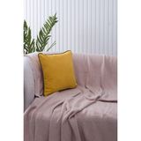 Prime Sarı Panorama Yeşil Biyeli Kırlent Kılıfı 3 Farklı Biye Seçeneğiyle, 45 x 45 - Option-1 - 001-Renkli