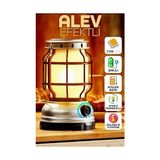 Prime Şarjlı Solar Kamp Lambası - Alev Efektli Powerbank Özellikli Su Geçirmez LED Işıldak Gri 47721 - Option-1 - 0 - Siyah
