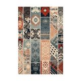 Prime Saude Patchwork Şönil Kaymaz Doğal Pamuk Tabanlı Yıkanabilir Antibakteriyel Çevre Dostu Salon Halısı 120X180 - 374-Yeşil
