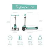 Prime Scotti - 3 Tekerlekli Scooter - Mint - Ahşap - Bej