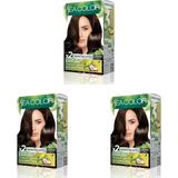 Prime Sea Color Amonyaksız, Vegan, Doğal, Besleyici Kalıcı Saç BOYASI%100 Beyaz Kapama (1 Paket 2 x 50 ml Boya & Oksidan) (Açık Kahve 5.0) (3 Paketi)