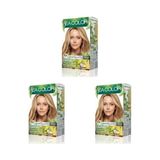Prime Sea Color Amonyaksız, Vegan, Doğal, Besleyici Kalıcı Saç BOYASI%100 Beyaz Kapama (1 Paket 2 x 50 ml Boya & Oksidan) (Bal Köpüğü 8.3) (3 Paketi)
