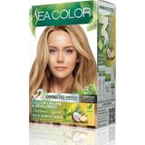 Prime Sea Color Amonyaksız, Vegan, Doğal, Besleyici Kalıcı Saç BOYASI%100 Beyaz Kapama (1 Paket 2 x 50 ml Boya & Oksidan) (Bal Köpüğü 8.3)