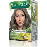 Prime Sea Color Amonyaksız, Vegan, Doğal, Besleyici Kalıcı Saç BOYASI%100 Beyaz Kapama (1 Paket 2 x 50 ml Boya & Oksidan) (Küllü Açık Kumral 8.1)