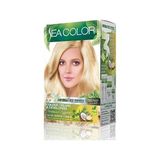 Prime Sea Color Amonyaksız, Vegan, Doğal, Besleyici Kalıcı Saç BOYASI%100 Beyaz Kapama (1 Paket 2 x 50 ml Boya & Oksidan) (Sedef Sarısı 10.0)