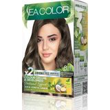 Prime Sea Color Amonyaksız, Vegan, Doğal, Besleyici Kalıcı Saç BOYASI%100 Beyaz Kapama (1 Paket 2 x 50 ml Boya & Oksidan) (Yoğun Küllü Açık Kumral 8.11)