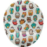 Prime Sevimli Baykuşlar Bilek Destekli Mouse Pad - Option-1 - 0002 - Beyaz