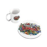 Prime Simgeleri Tasarımlı Kupa Fincan ve Mouse Pad Seti 20 x 20 cm - Option-1 - 0002 - Beyaz