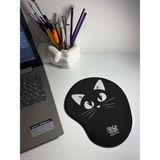 Prime Siyah Beyaz Kedi Baskılı Bilek Destekli Mouse Pad - Option-1 - 0002 - Beyaz